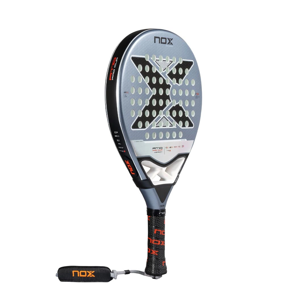 PALA PADEL NOX AT10 PRO CUP COMFORT BY AGUSTIN TAPIA SILVER
