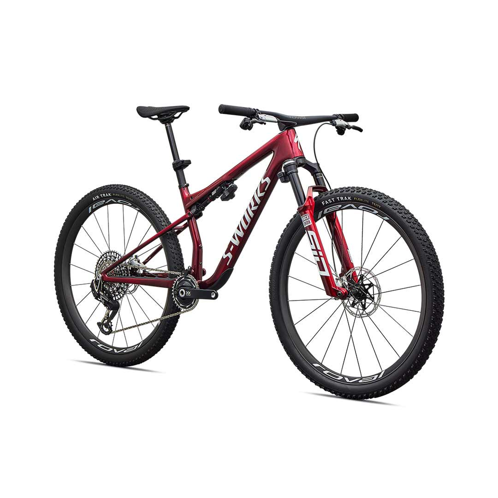 BICICLETA SPZ EPIC 9 SW  GLOSS RED TINT OVER RED REFLEX PEARL EDGE FADE / METALLIC WHITE SILVER  M