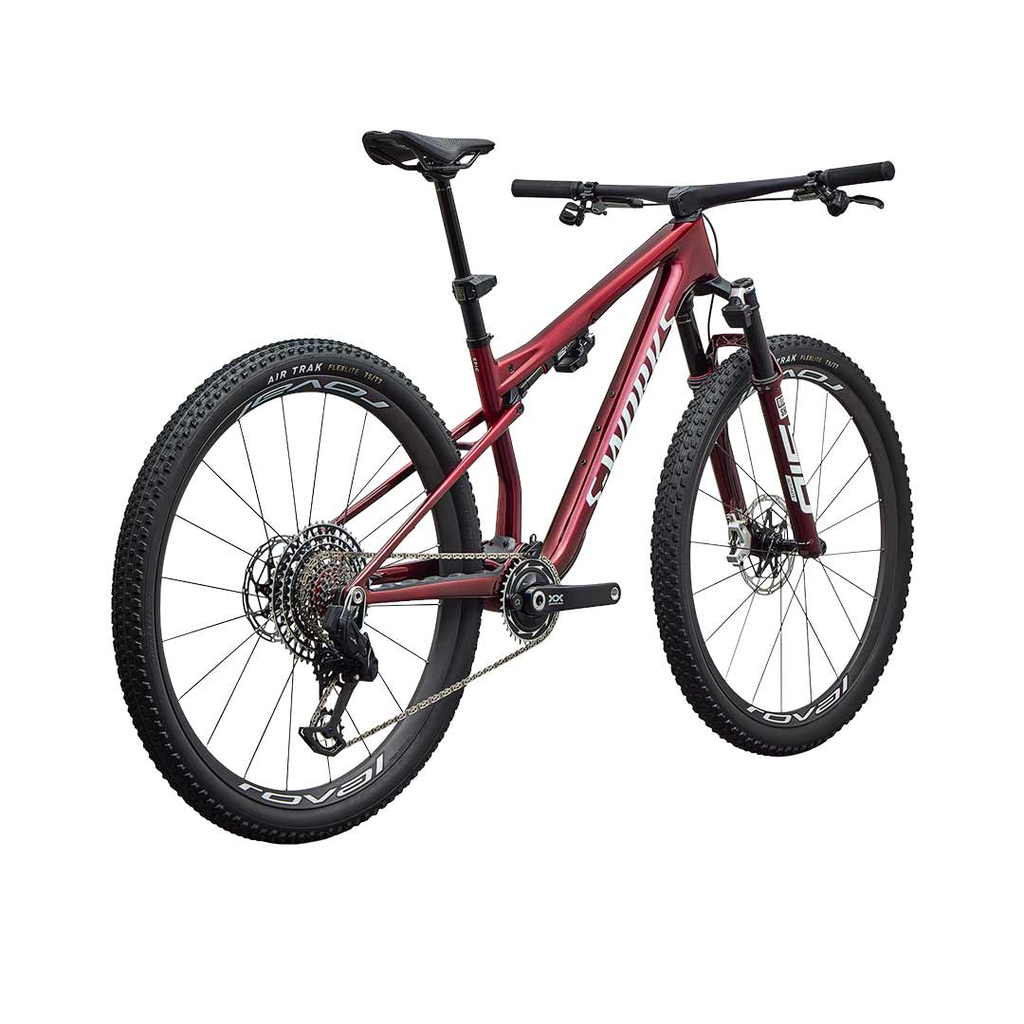 BICICLETA SPZ EPIC 9 SW  GLOSS RED TINT OVER RED REFLEX PEARL EDGE FADE / METALLIC WHITE SILVER  M