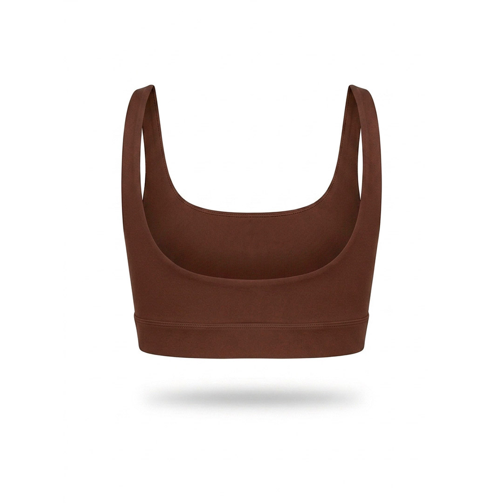 TOP UBX FITNESS SQUARE NECK MARRON