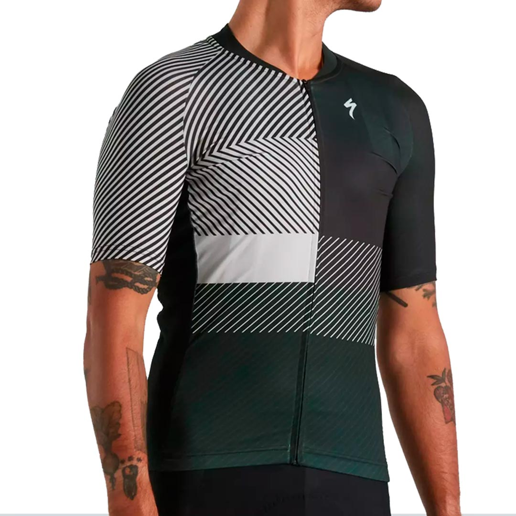 JERSEY  SPZ SL+ LOGO STRIPE SS MEN 