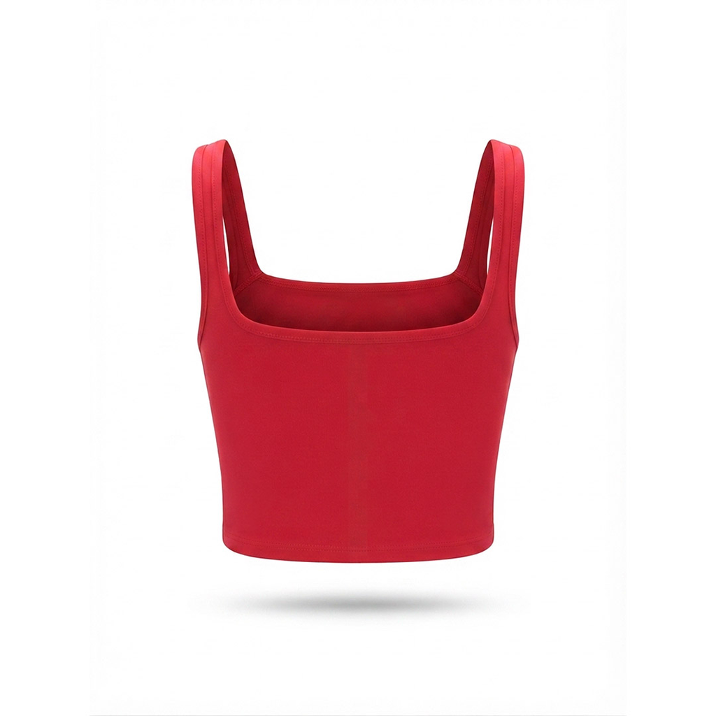 TOP UBX FITNESS TANK SQUARE ROJO